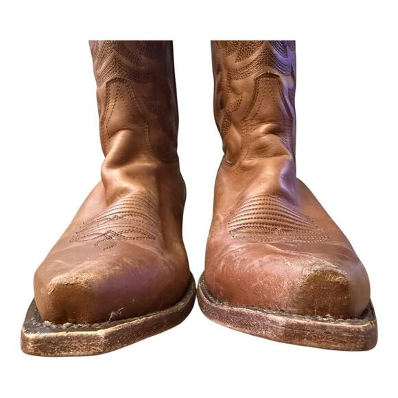 Los Altos Western Cowboy Boot Brown Leather Mens US size 8 EE - Picture 6 of 12